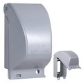 Raco Raco MX3200 Gray Metal Vertical Outlet Cover 167093